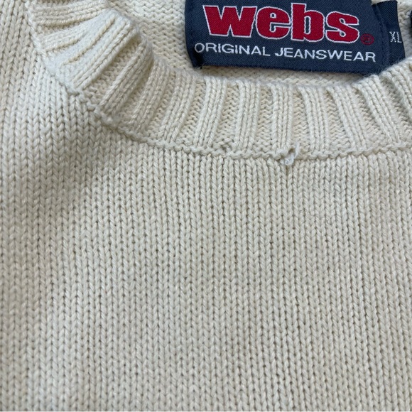 Vintage Y2K Webs Shadow Man Knit Graphic Sweater - Picture 6 of 8